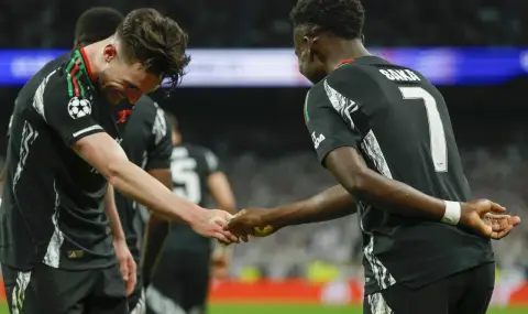 Арсенал постави на колене Реал Мадрид на "Бернабеу" и е на 1/2-финал в ШЛ - 1