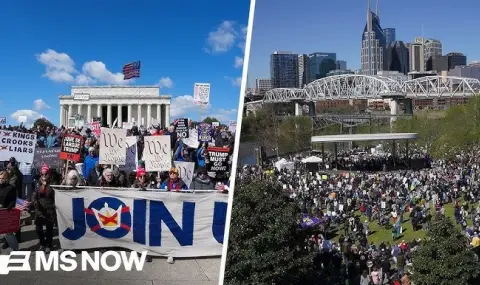 Милиони американци излязоха на протести срещу политиката на президента Тръмп ВИДЕО - 1