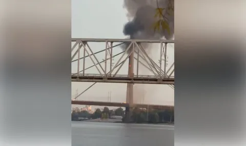Руски дрон удари Северния мост в Киев