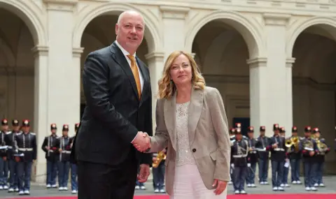 Росен Желязков разговаря с Джорджа Мелони в Рим - 1