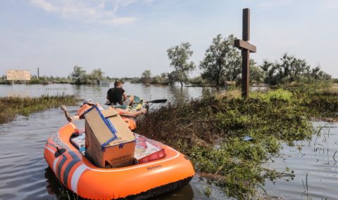 Започна международното разследване за разрушаването на стената на язовир "Каховка" - 1