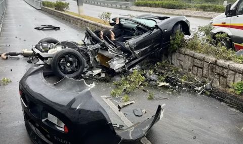 Шофьор и пътник се измъкнаха без наранявания след тази катастрофа (ВИДЕО) - 1