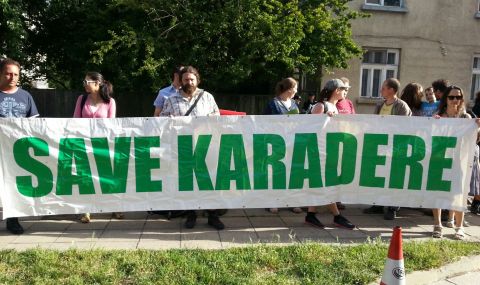 Пред МРРБ се проведе протест срещу застрояването на "Карадере" - 1