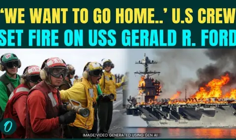 Kathimerini: Разследват екипажа на самолетоносача "Джералд Форд" за умишлен палеж на кораба ВИДЕО 
