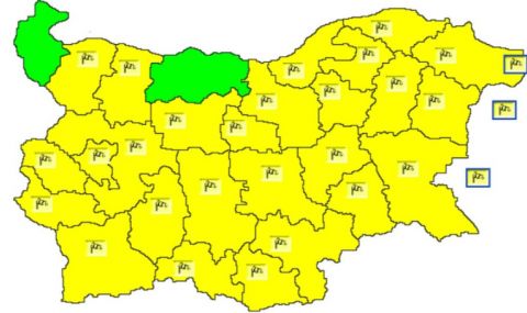 Жълт код за силен вятър в понеделник, до 100 км/ч пориви в планините - 1