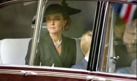 Принцесата на Уелс се появи на погребението на Елизабет Втора с перлено колие, принадлежало на кралицата  - 1