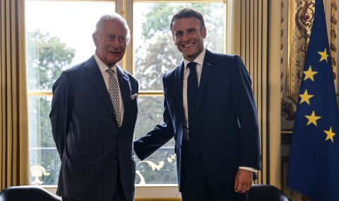 Чарлз Трети бе посрещнат с почести от френския президент - 1