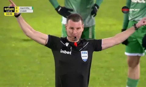 Ludogorets filed a complaint against the refereeing of the match with Slavia  - 1