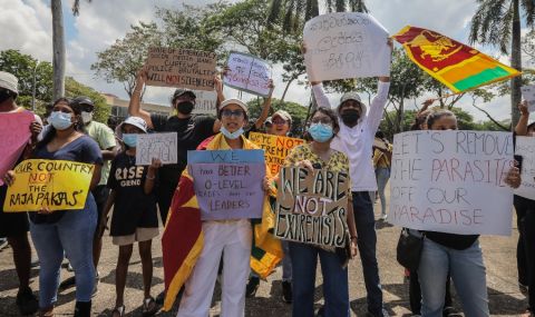 Масови протести в Шри Ланка - 1