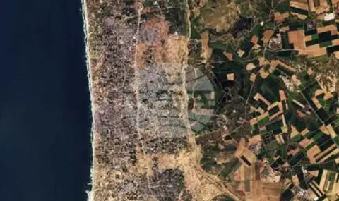 Сателитни снимки! Една трета от ивицата Газа е напълно унищожена - 1