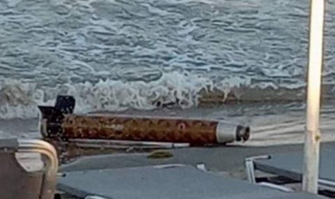 Военен боеприпас изплува на плажа между Поморие и Ахелой - 1