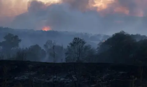 Хеликоптер и шведски самолети гасят пожара в Сакар - 1