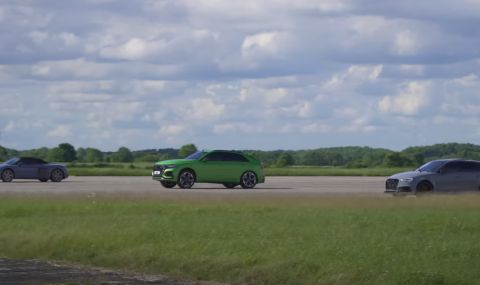Изключително близка надпревара между Audi R8, RS3 и RSQ8 (ВИДЕО) - 1