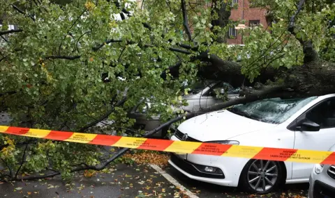 Стотици хиляди сгради във Великобритания и Ирландия останаха без ток в резултат на буря (ВИДЕО) - 1