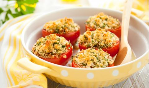 Рецепта за вечеря: Печени домати с плънка - 1