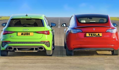 Може ли Tesla Model 3 да победи Audi RS3? (ВИДЕО) - 1