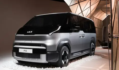 Ето го минивана Kia PV5: още по-футуристичен съперник на VW ID.Buzz - 1