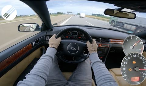 20-годишно Audi със светещ „check“ не се затрудни да вдигне 240км/ч на магистрала(ВИДЕО) - 1