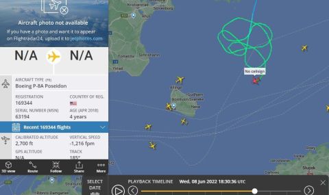 Самолети на военноморските сили на САЩ и Германия редовно са кръжали над  "Северен поток" - 1