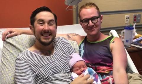 Мъж роди здраво бебе в САЩ (ВИДЕО) - 1