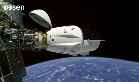 SpaceX's Crew Dragon spacecraft docks with the ISS  - 1