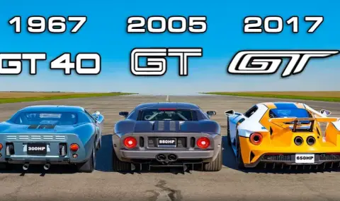 Три поколения Ford GT се изправят един срещу друг (ВИДЕО) - 1