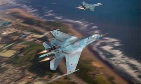 Руски изтребители Су-27 прелетяха на 30 метра от американски бомбардировач - 1