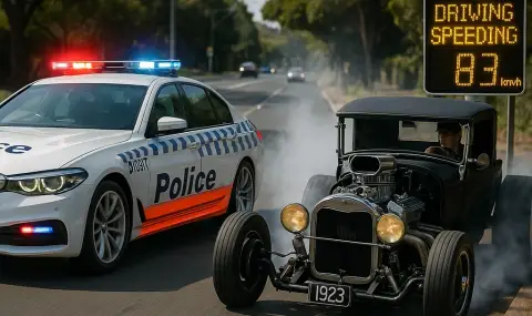 Хванаха водач на класически Ford Model T с превишена скорост и наркотици - 1