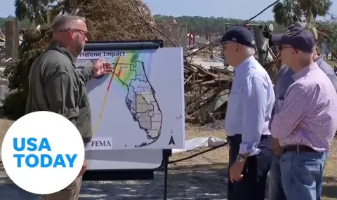 Biden personally saw the destruction and debris-covered streets in Florida  - 1