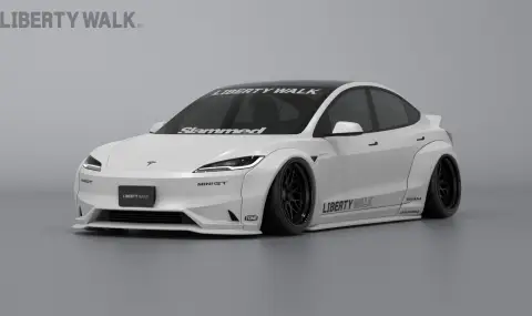 Liberty Walk тунингова Tesla Model 3 - 1