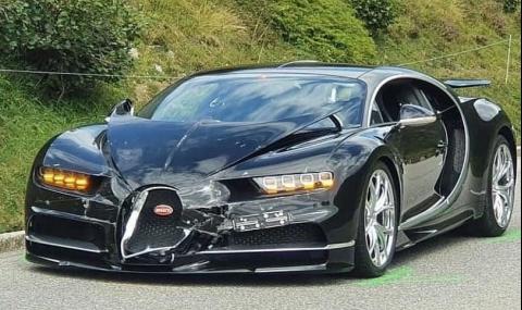Първата катастрофа в света с хиперколата Bugatti Chiron бе заснета от случайни минувачи (ВИДЕО) - 1