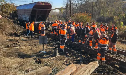 Вагон от влакова композиция със зърно е дерайлирал на гара Димитровград-север - 1