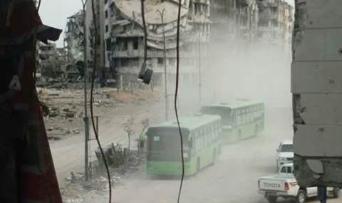 Сирийски бунтовници се евакуират - 1
