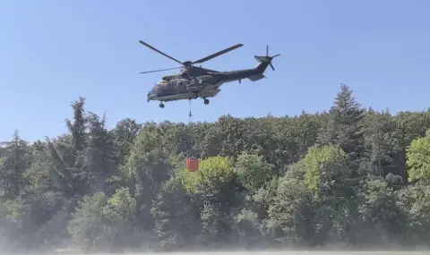 Вертолет Ми-17 се включи в гасенето на пожара в Хасковско - 1