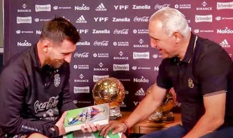 Стоичков дари на Меси интересен подарък и му пожела успех на Мондиал 2022 - 1