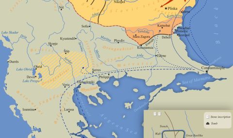 9 август 681 г. - Византия признава хан Аспарух и България - 1