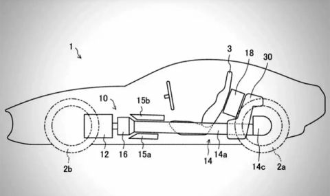 Mazda патентова роторен хибрид с четири двигателя - 1