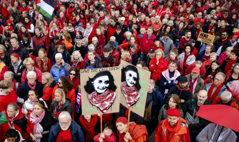 Над 10 000 души участваха в пропалестински митинг в Амстердам - 1