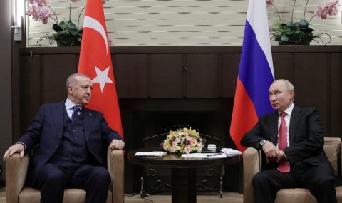 Владимир Путин и Реджеп Ердоган са приятели - 1