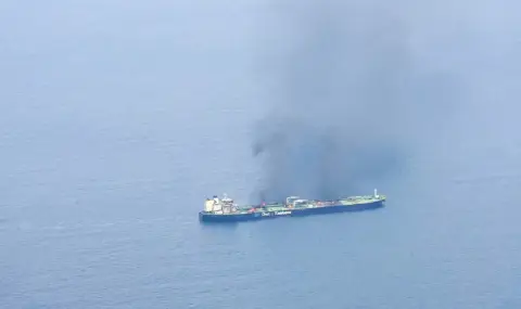 Oil tanker catches fire in Baltic Sea off northern Germany  - 1