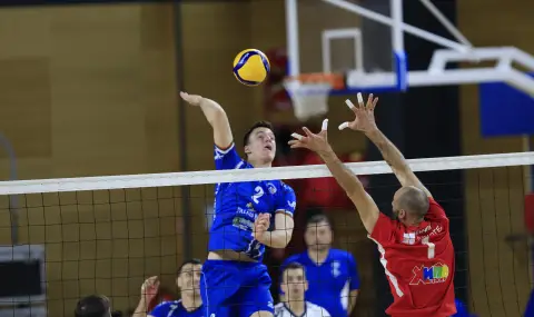 Левски се класира за финала на волейболната Суперлига след драматична победа над ЦСКА - 1