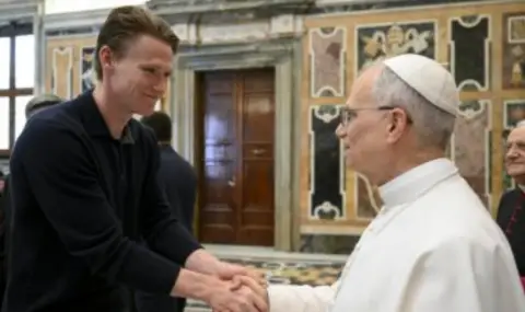 Папа Лъв XIV прие новия шампион на Италия по футбол  - 1