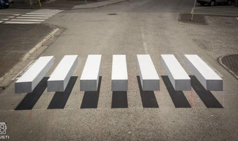 3D зебри плашат шофьорите в Исландия (ВИДЕО) - 1