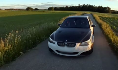 Вижте това BMW (E60), което се движи с над 330 км/ч по магистралата (ВИДЕО) - 1