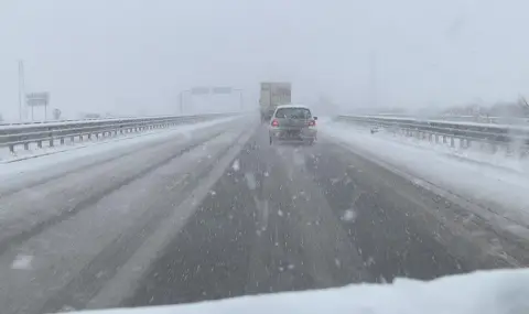 Severe traffic conditions on the Trakia Motorway between Yambol and Burgas  - 1