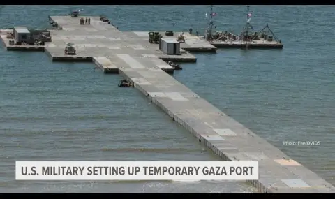 Раниха трима американски военни край временното пристанище до ивицата Газа - 1
