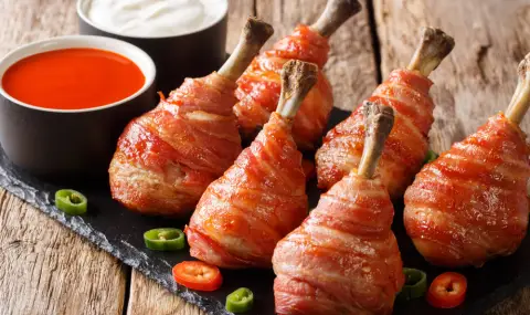 Рецепта на деня: Пилешки "близалки" в бекон - 1