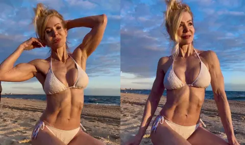 Сексапилна 65-годишна фитнес инструкторка има очи само за млади мъже (СНИМКИ) - 1