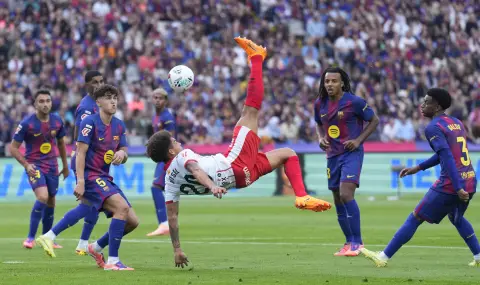 С гол в добавеното време Роналд Араухо донесе победа на Барса - 1