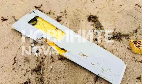 Морето изхвърли крило на боен дрон на плаж в Бургаско - 1